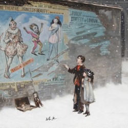 Watching a theatre poster